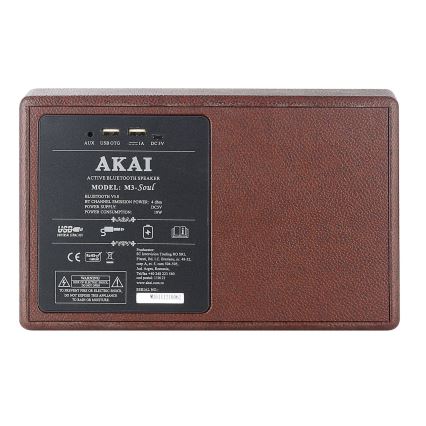 AKAI M3 SOUL COFFEE - Bezvadu skaļrunis 20W/6000 mAh