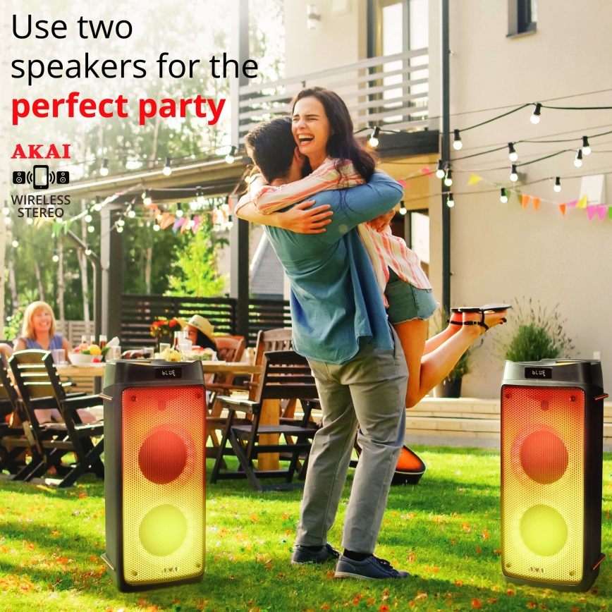 AKAI PARTY BOX 810 - Bezvadu skaļrunis 65W/230V 5000 mAh + tālvadības pults