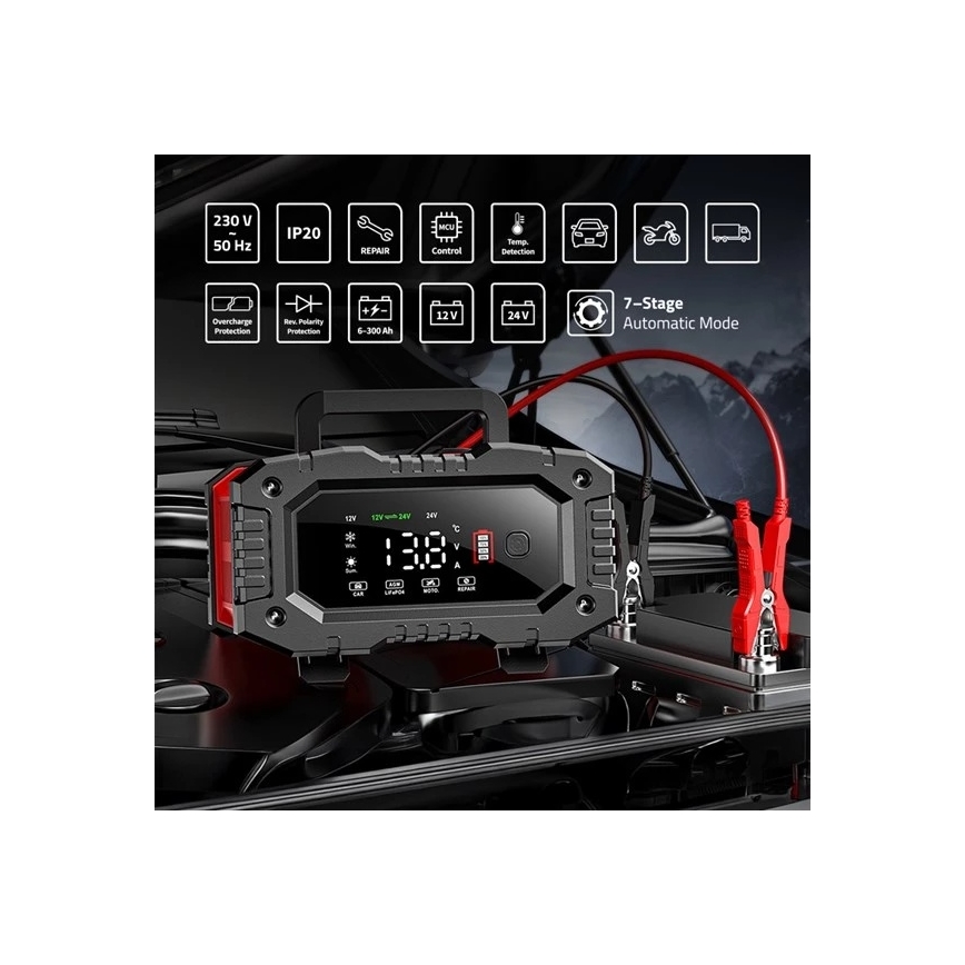 Akumulatoru lādētājs 300W/230V