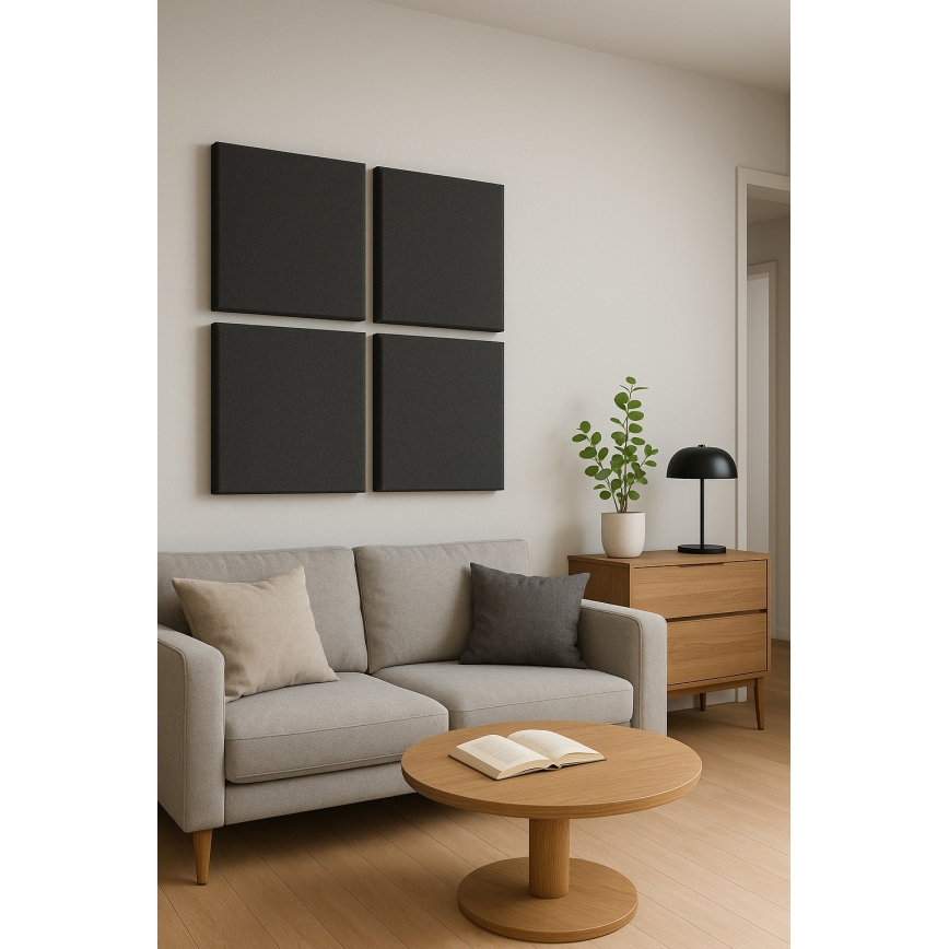 Akustisks panelis SILENCE 58x58 cm antracīta