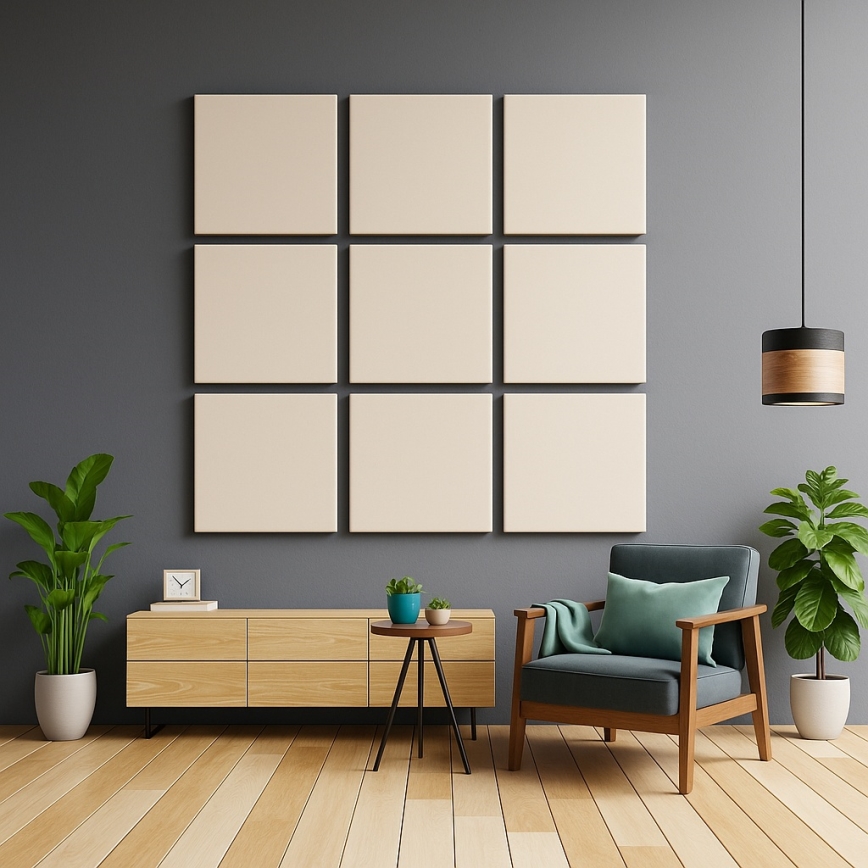 Akustisks panelis SILENCE 58x58 cm krēmkrāsa