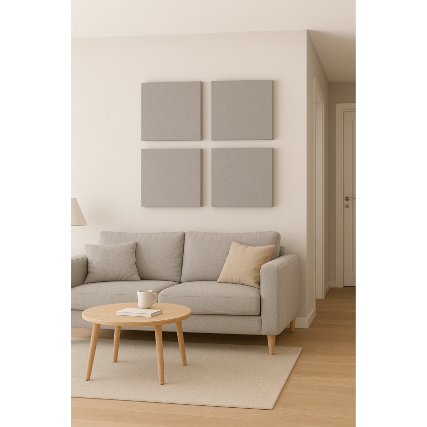 Akustisks panelis SILENCE 58x58 cm pelēka