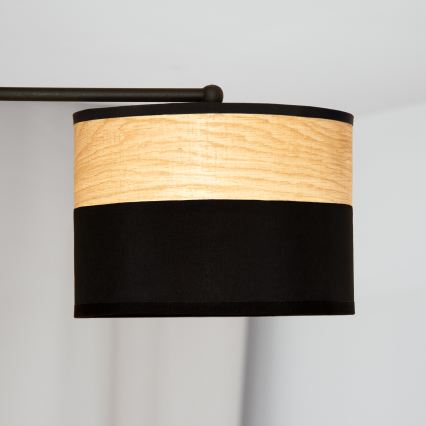 ALBA virsmontējamā griestu lustra, 3xE27/15W/230V, Ø 66 cm, melna/brūna