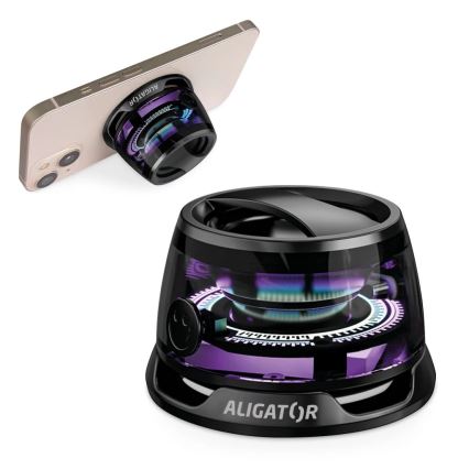 Aligator ABSMB01 - Magnētiskais skaļrunis Mini Beat 400 mAh, savietojams ar MagSafe, melns