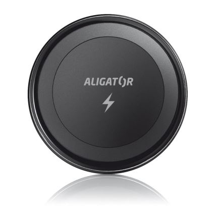 Aligator AMS05BK - Magnētisks telefona turētājs automašīnai ar Qi 15W bezvadu uzlādi un MagSafe melns