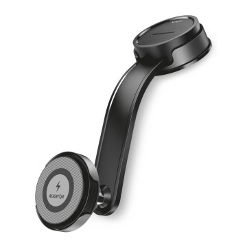 Aligator AMS07BK - Automašīnas tālruņa turētājs ar elastīgu kaklu, saderīgs ar MagSafe, melns