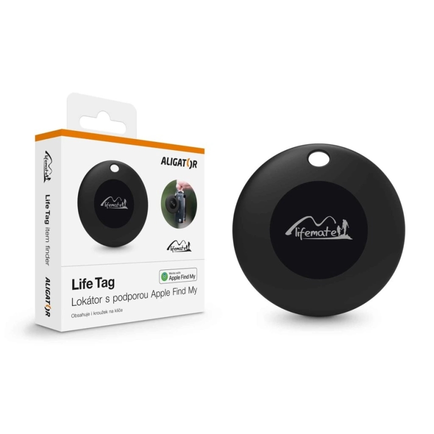 Aligator APD001 - Lokators Life Tag 1xCR2032 IP65 melns