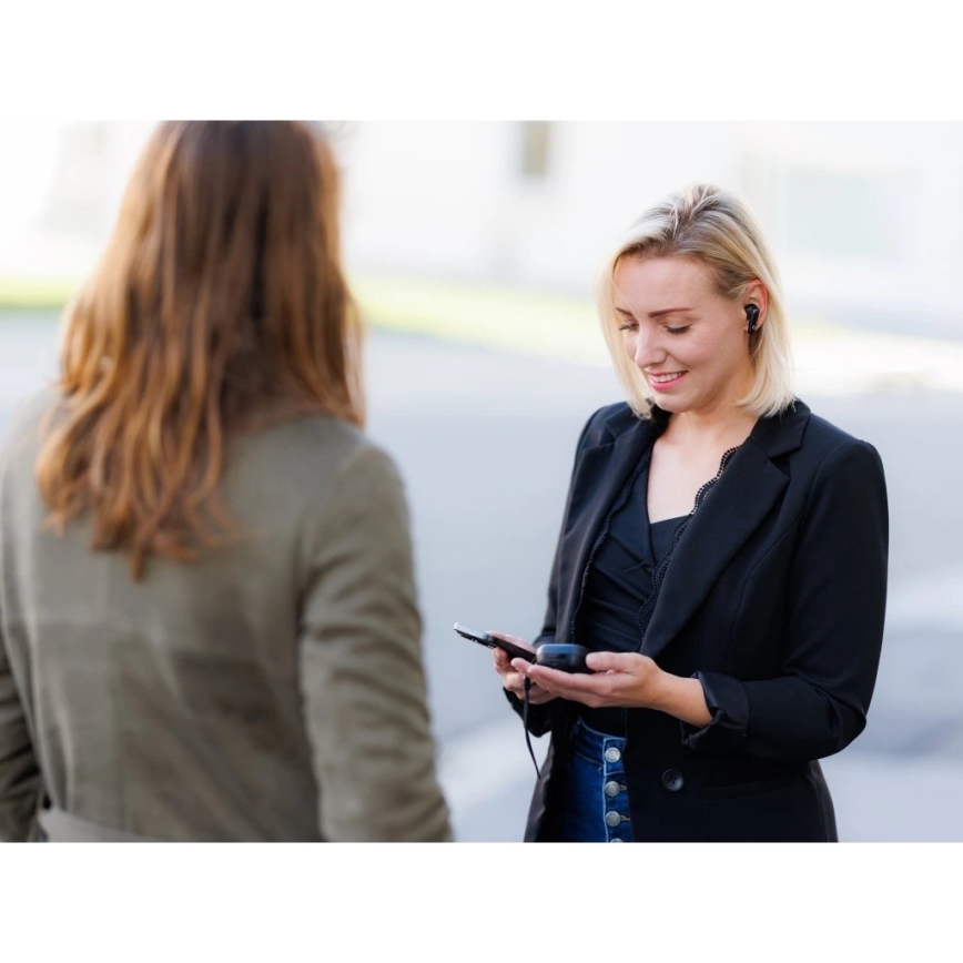 Aligator ATR10BK - Bezvadu austiņas ar tulkotāju 2 vienā Pods Translate 470 mAh + 2x 40 mAh melnas