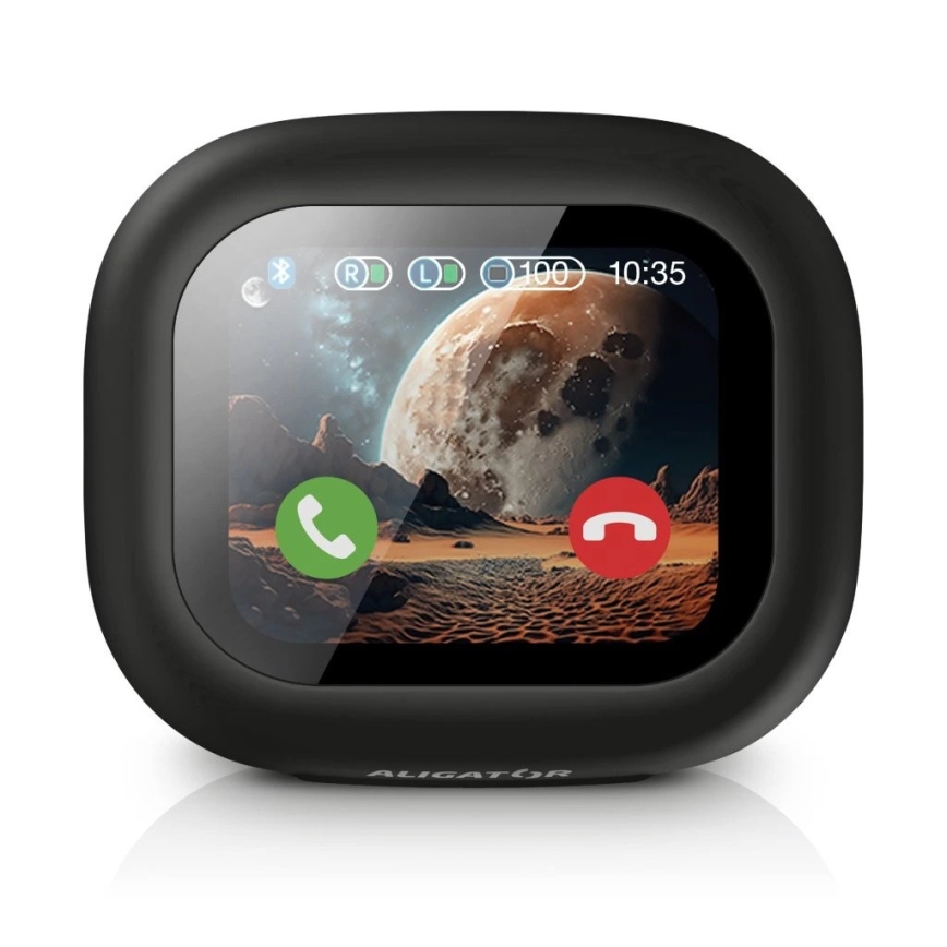 Aligator ATR10BK - Bezvadu austiņas ar tulkotāju 2 vienā Pods Translate 470 mAh + 2x 40 mAh melnas