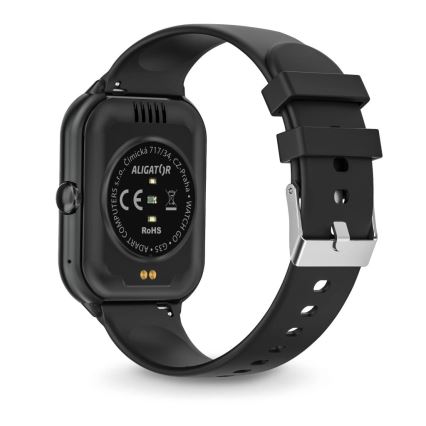Aligator AW10BK - Viedpulkstenis Watch GO 220 mAh IP67 melns