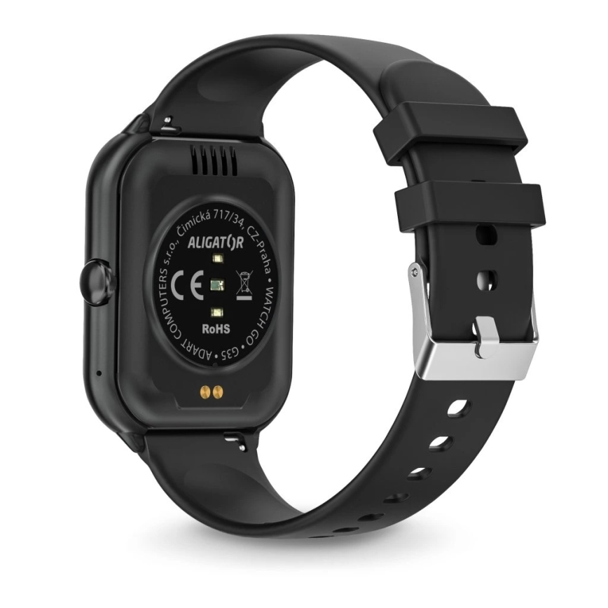 Aligator AW10BK - Viedpulkstenis Watch GO 220 mAh IP67 melns