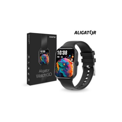 Aligator AW10BK - Viedpulkstenis Watch GO 220 mAh IP67 melns