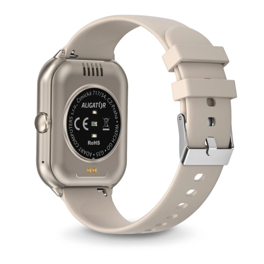 Aligator AW10SR - viedpulkstenis Watch GO 220 mAh IP67 krēmkrāsas