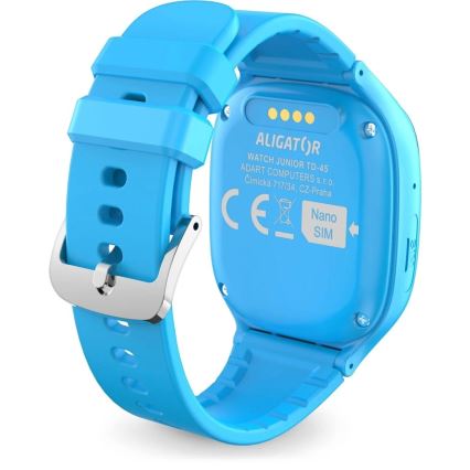 Aligator AW11BE - viedpulkstenis Watch Junior 2 450 mAh IP67 Wi-Fi zils