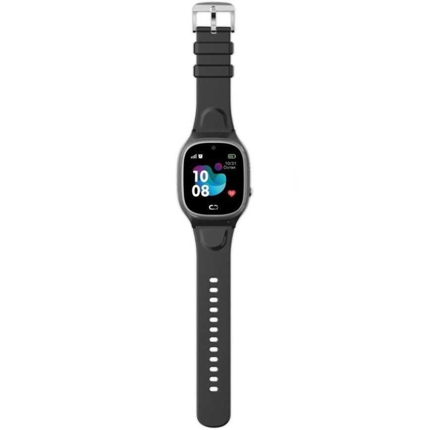 Aligator AW11BK - viedais pulkstenis Watch Junior 2 450 mAh IP67 Wi-Fi melns