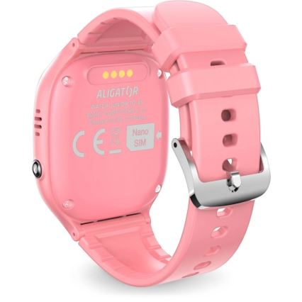 Aligator AW11PK - Viedpulkstenis Watch Junior 2 450 mAh IP67 Wi-Fi rozā