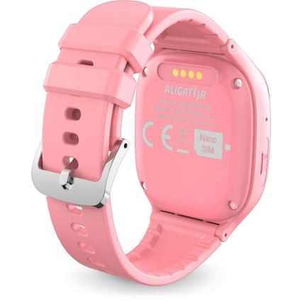 Aligator AW11PK - Viedpulkstenis Watch Junior 2 450 mAh IP67 Wi-Fi rozā