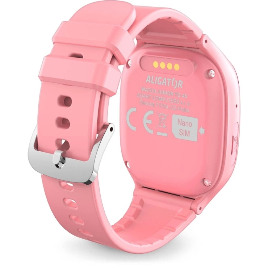 Aligator AW11PK - Viedpulkstenis Watch Junior 2 450 mAh IP67 Wi-Fi rozā