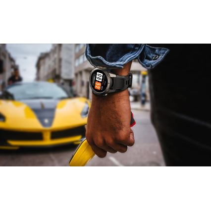 Aligator AW12BK - Viedpulkstenis Watch GPS 500 mAh IP69K melns