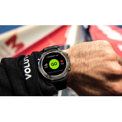 Aligator AW12BK - Viedpulkstenis Watch GPS 500 mAh IP69K melns