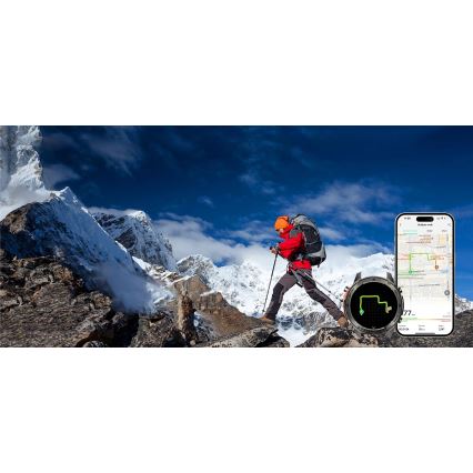 Aligator AW12BK - Viedpulkstenis Watch GPS 500 mAh IP69K melns