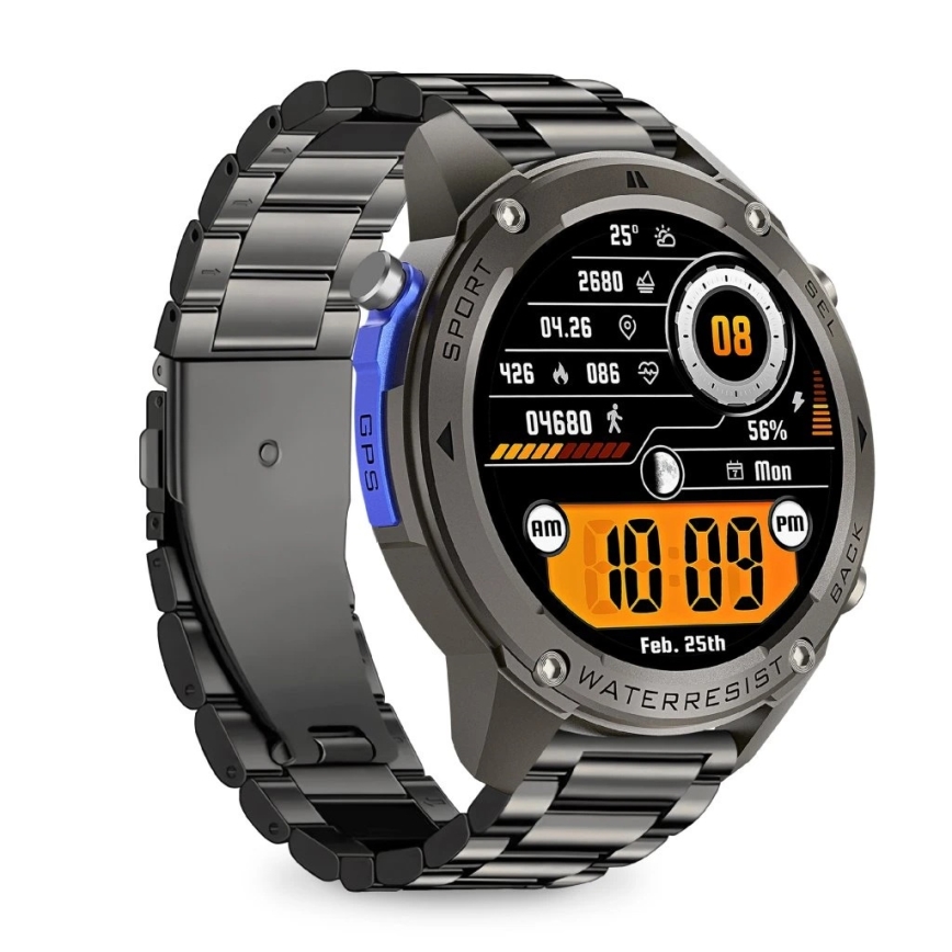 Aligator AW12BK - Viedpulkstenis Watch GPS 500 mAh IP69K melns