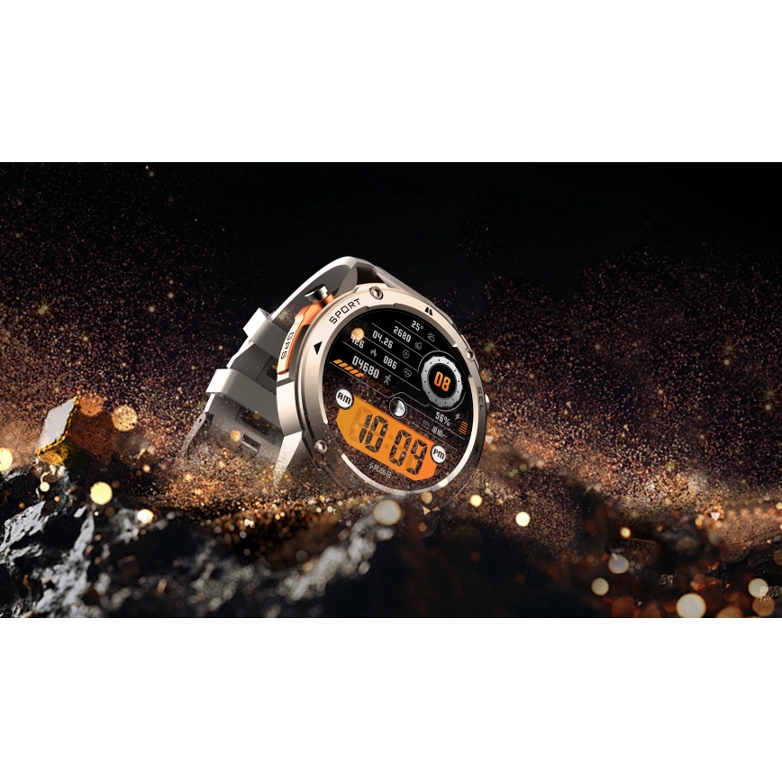 Aligator AW12SR - Viedpulkstenis Watch GPS 500 mAh IP69K sudraba