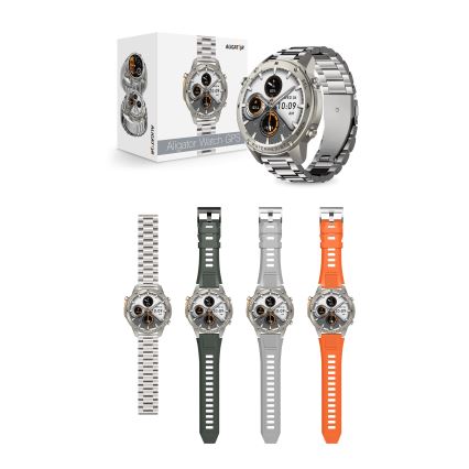 Aligator AW12SR - Viedpulkstenis Watch GPS 500 mAh IP69K sudraba
