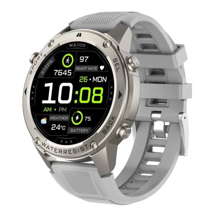 Aligator AW12SR - Viedpulkstenis Watch GPS 500 mAh IP69K sudraba