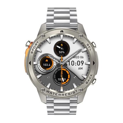 Aligator AW12SR - Viedpulkstenis Watch GPS 500 mAh IP69K sudraba