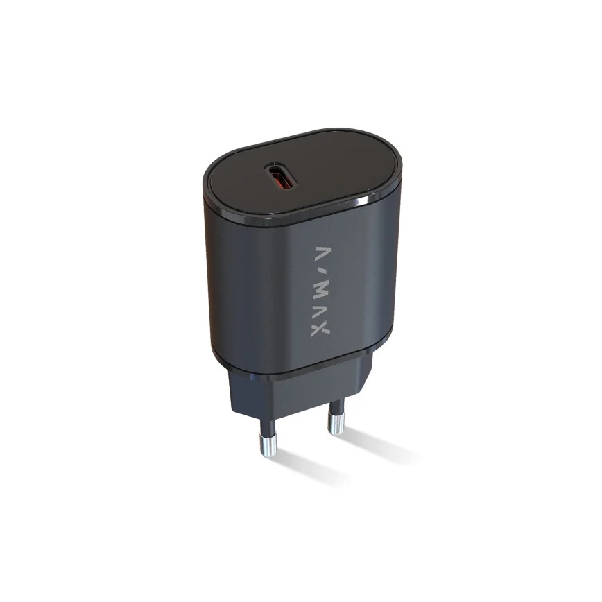 Aligator AX0002V - ātrās uzlādes adapters A-MAX Power Delivery (PD) 20 W USB-C melns