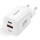 Aligator CHPD0020 - ātrās uzlādes GaN Power Delivery adapters 33W USB-A + USB-C, balts