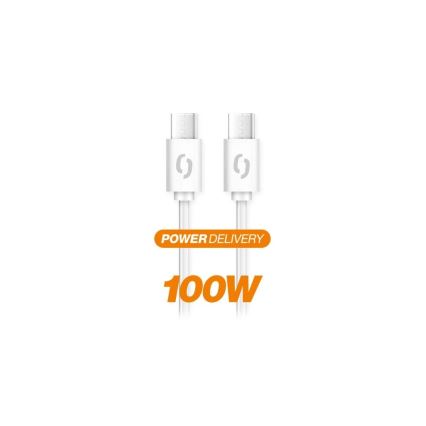 Aligator DATKP47 - USB kabelis USB-C / USB-C 100W Power Delivery 1,5m balts