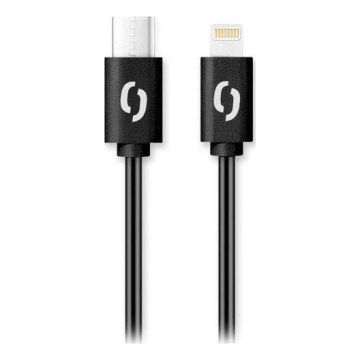 Aligator DATKP50 - USB kabelis USB-C / Lightning, 30 W Power Delivery, 1,5 m, melns