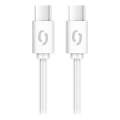 Aligator DATKP55 - USB kabelis USB-C / USB-C, 65 W Power Delivery, 0,5 m, balts
