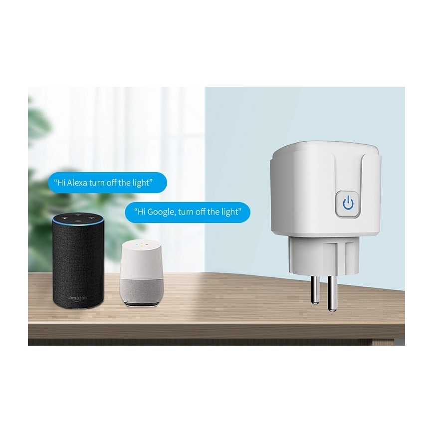 Aligator WAL001 - Viedā kontaktligzda 3680W/230V/E tips/16A Wi-Fi Tuya