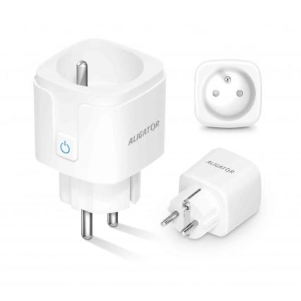 Aligator WAL001 - Viedā kontaktligzda 3680W/230V/E tips/16A Wi-Fi Tuya