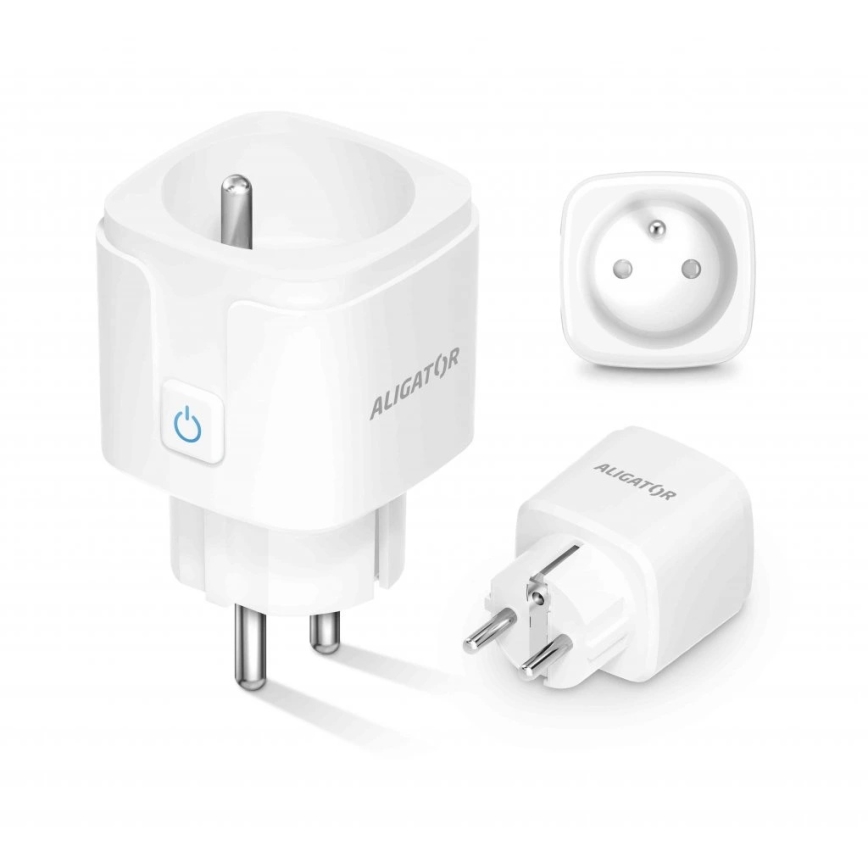Aligator WAL001 - Viedā kontaktligzda 3680W/230V/E tips/16A Wi-Fi Tuya