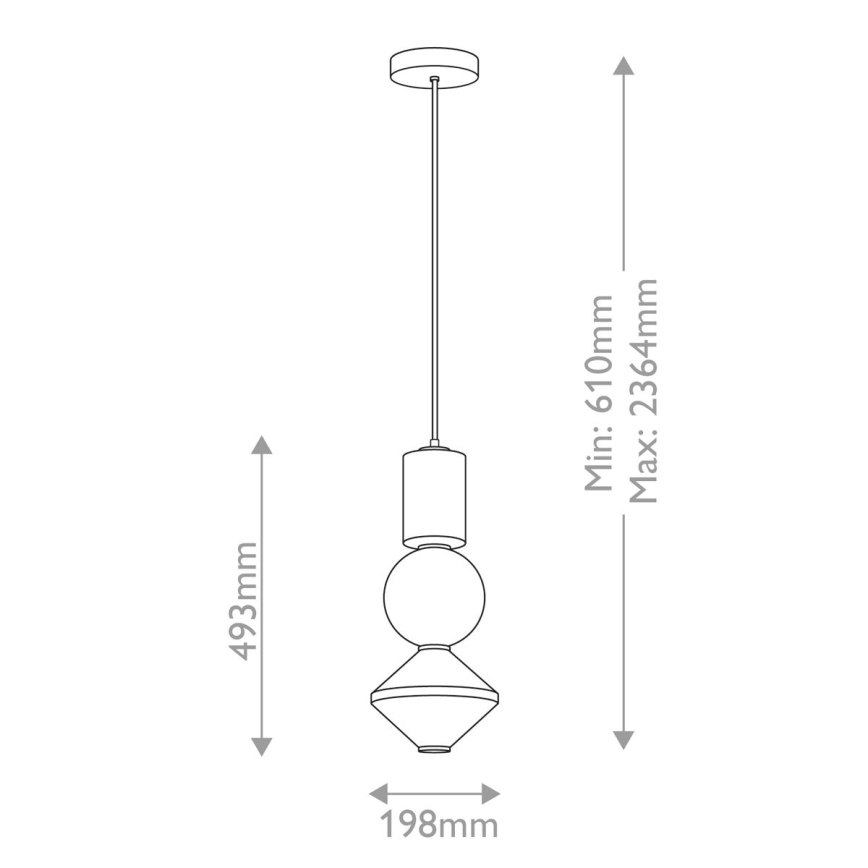 Alora Mood - LED piekaramā lustra uz kabeļa BIJOU LED/20W/230V 3000K zelta krāsā