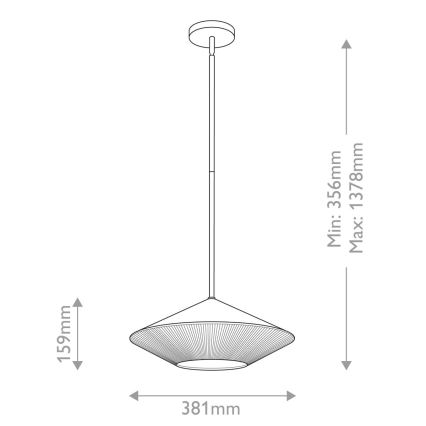 Alora Mood - Lustra ar stieni DAPHNE 1xE27/60W/230V d. 38,1 cm melna