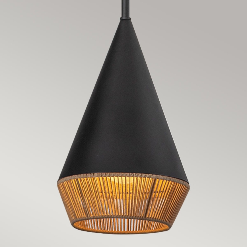 Alora Mood - griestu lampa uz kāta DAPHNE 1xE27/60W/230V Ø 18,1 cm melna/brūna