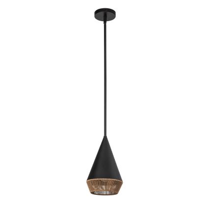 Alora Mood - griestu lampa uz kāta DAPHNE 1xE27/60W/230V Ø 18,1 cm melna/brūna