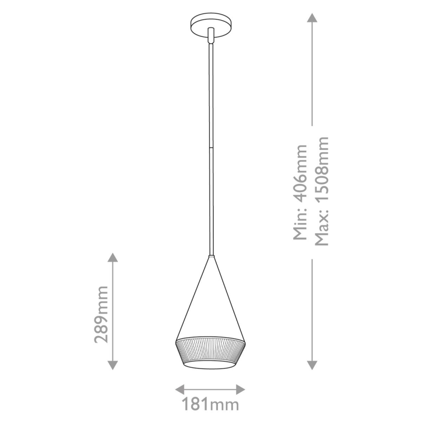 Alora Mood - griestu lampa uz kāta DAPHNE 1xE27/60W/230V Ø 18,1 cm melna/brūna