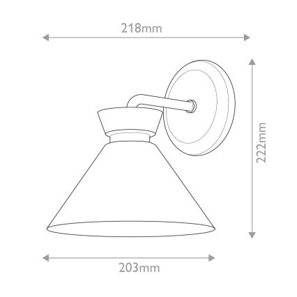 Alora Mood - Sienas gaismeklis HALSTON 1xE14/40W/230V melns