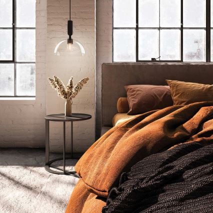 Alora Mood - JUDE lustra uz stieņa 1xE27/60W/230V melna