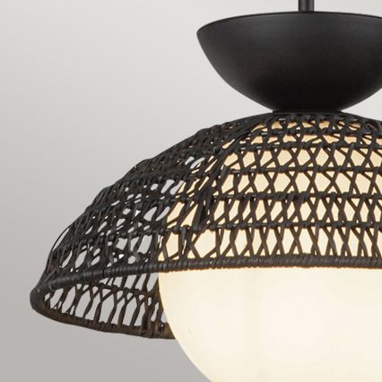 Alora Mood - lustra ar stieni PERTH 1xE27/60W/230V Ø 37,5 cm melna