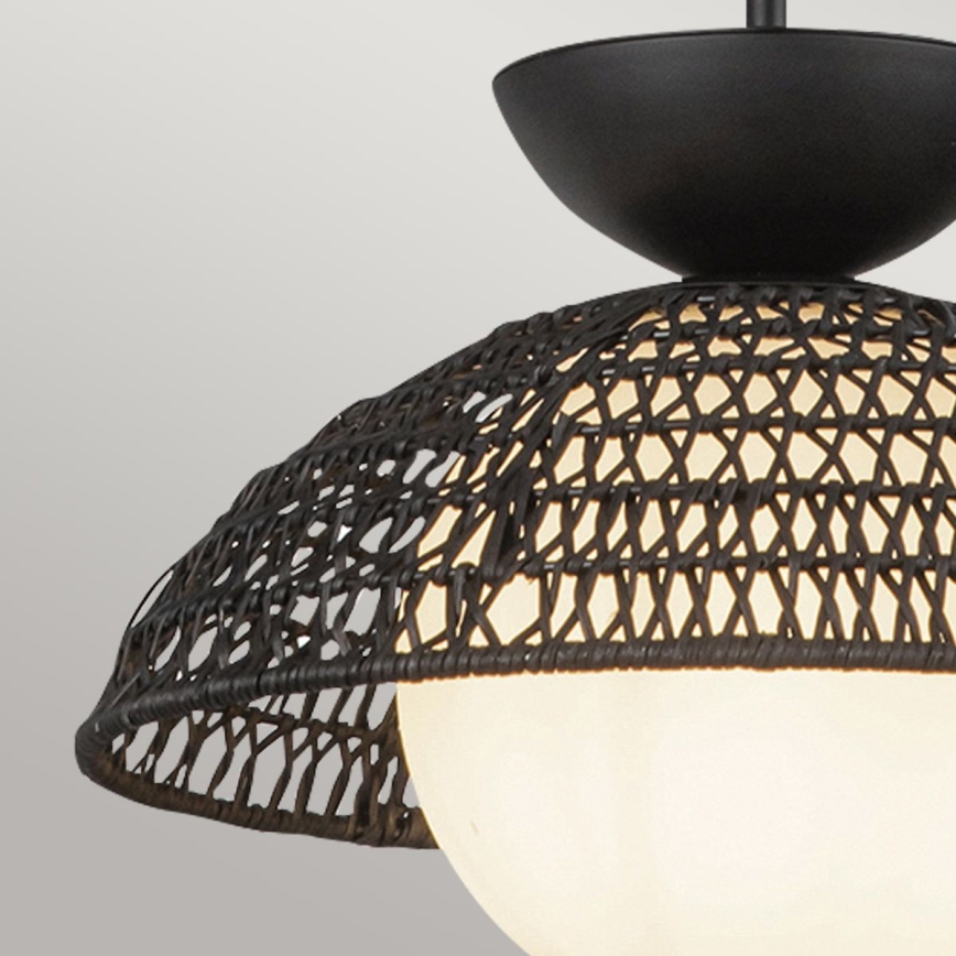 Alora Mood - lustra ar stieni PERTH 1xE27/60W/230V Ø 37,5 cm melna