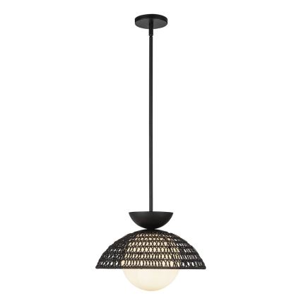 Alora Mood - lustra ar stieni PERTH 1xE27/60W/230V Ø 37,5 cm melna