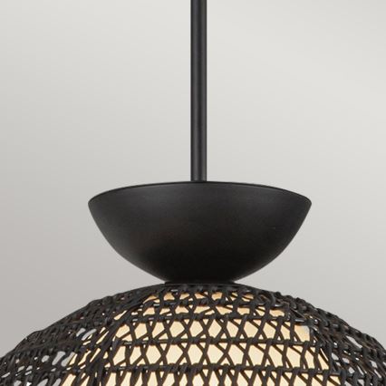 Alora Mood - lustra ar stieni PERTH 1xE27/60W/230V Ø 37,5 cm melna