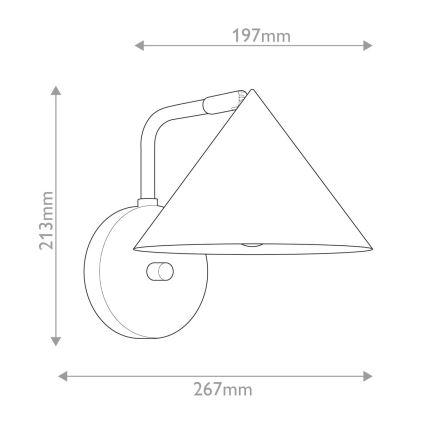 Alora Mood - Sienas gaismeklis REMYCK 1xE27/60W/230V melns